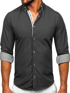 Camicia a manica lunga grafite Bolf 3762