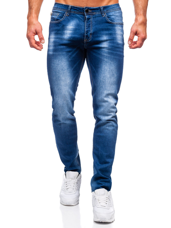 Pantaloni in jeans regular fit da uomo blu Bolf MP019B