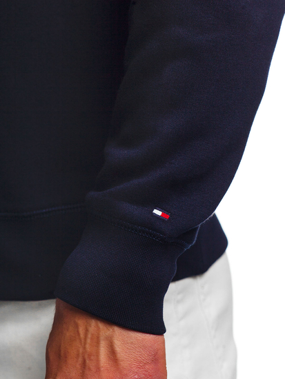 Felpa con stampa senza cappuccio da uomo Tommy Hilfiger blu MW0MW11596