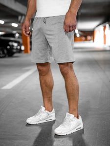 Pantaloncini corti di tuta da uomo grigi Bolf 8K100A