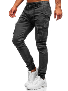 Pantaloni jogger tipo cargo da uomo grafite Bolf 8983