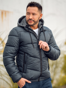 Giubbotto invernale trapuntato da uomo grafite Bolf B2906