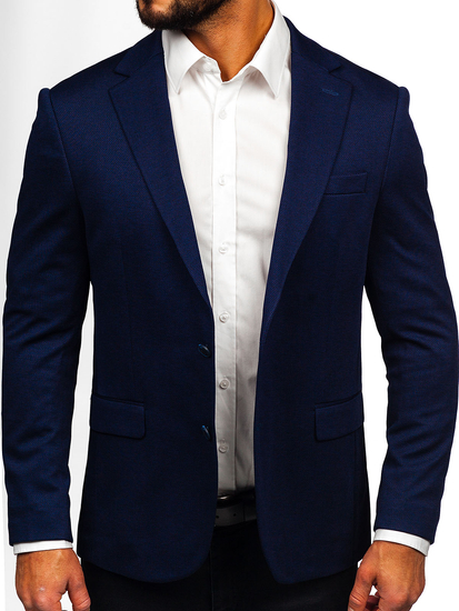 Uomo Giacca d'abito casual Blu scuro Bolf 24401