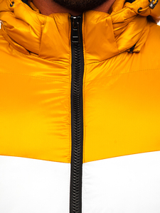 Giubbotto invernale trapuntato da uomo cammello-nero Bolf 6593