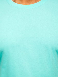 T-shirt semplice da uomo in cotone menta Bolf 192397