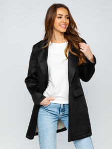 Cappotto corto da donna nero Bolf 20672
