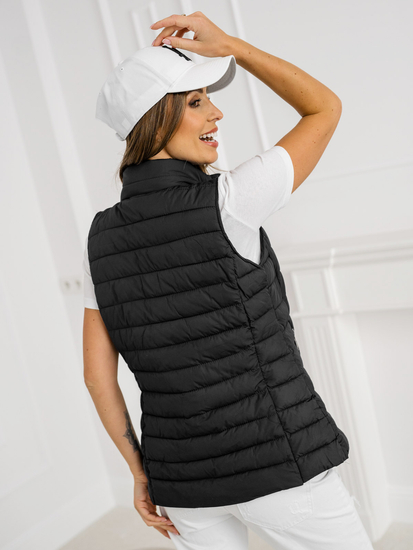Gilet trapuntato da donna nero Bolf 16M9156