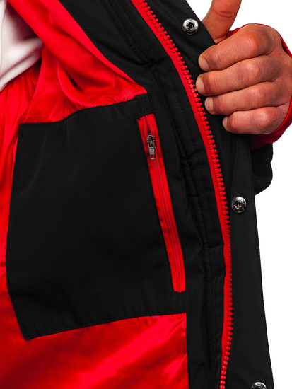 Giubbotto invernale trapuntato da uomo nero Denley 99527