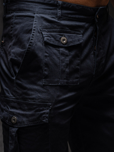 Pantaloncini in tessuto cargo da uomo blu Bolf MP0188BSA1