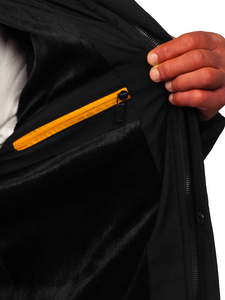 Giubbotto allungato invernale trapuntato da uomo nero Denley 22M57