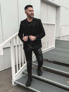 Uomo Giacca elegante Nero Bolf 1652A