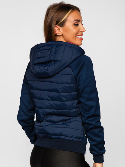 Felpa/giacca blu navy da donna Bolf per la mezza stagione KSW4012A1