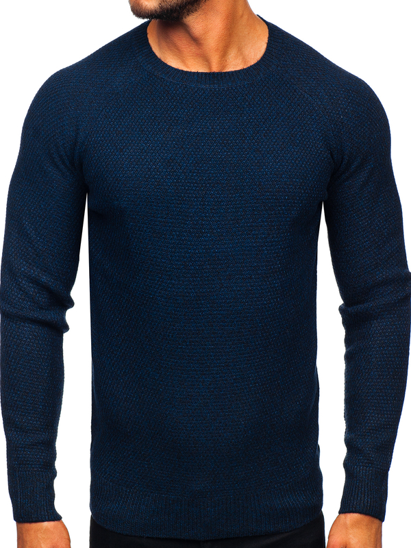 Maglione blu navy da uomo Bolf H1810