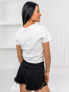 Donna T-shirt stampata Bianco Bolf 96T612