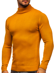 Maglione tipo dolcevita da uomo cammello Bolf 4600