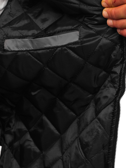 Giacca mezza stagione tipo bomber da uomo grigia Bolf AK95