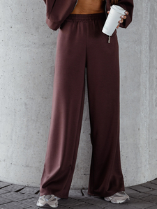 Completo due pezzi con felpa con zip da donna cioccolato Bolf 821109