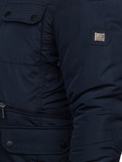 Giubbotto invernale elegante da uomo blu Bolf 1668