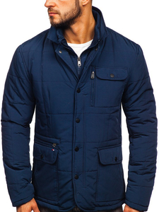 Giubbotto elegante d'inverno da uomo blu Bolf 1976