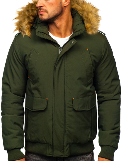 Giubbotto invernale da uomo verde Bolf 1770