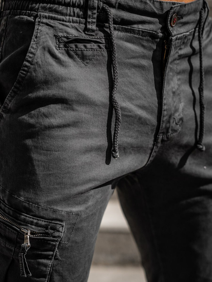 Pantaloni jogger tipo cargo da uomo grafite Bolf 8983