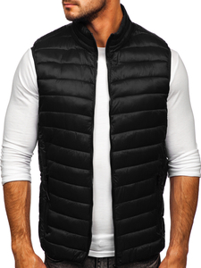 Gilet trapuntato da uomo nero Bolf HDL88001