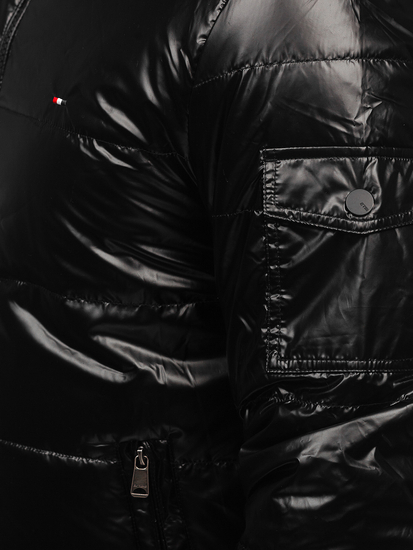 Giacca sportiva trapuntata mezza stagione da uomo nera Bolf 2143