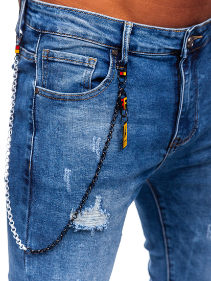 Uomo Pantaloni in jeans slim fit Blu scuro Bolf TF251