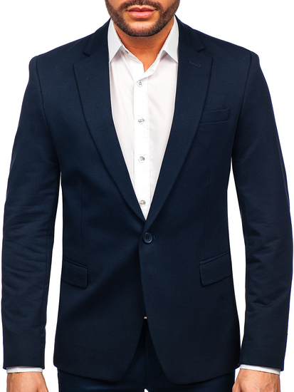 Uomo Giacca elegante Blu scuro Bolf 1652A