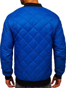 Giacca trapuntata mezza stagione tipo bomber da uomo azzurra Bolf MY-01A