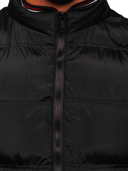 Gilet spesso trapuntato da uomo nero Bolf 7131