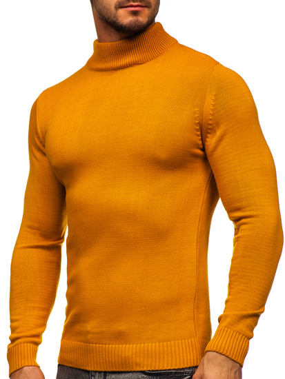 Maglione tipo dolcevita da uomo cammello Bolf 4600