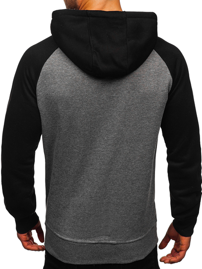 Felpa con cappuccio da uomo grafite Bolf LM77002