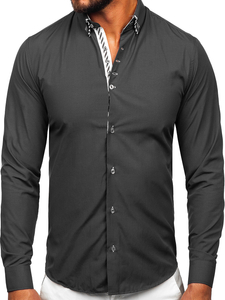 Camicia a manica lunga grafite Bolf 3762