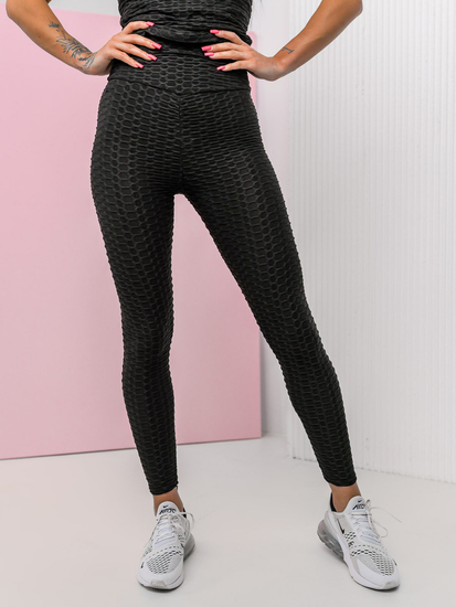 Set in due pezzi di tuta da donna nera Bolf YW88037