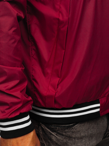Giacca mezza stagione tipo bomber da uomo bordò Bolf M10298