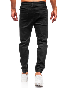 Uomo Pantaloni in jeans jogger Nero Bolf 8162
