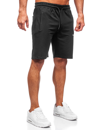 Pantaloncini di tuta da uomo neri Bolf 192523