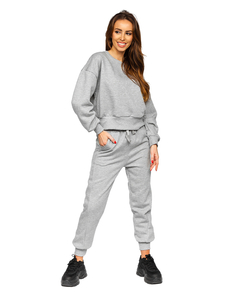 Tuta oversize in due pezzi da donna grigia Bolf 8C71