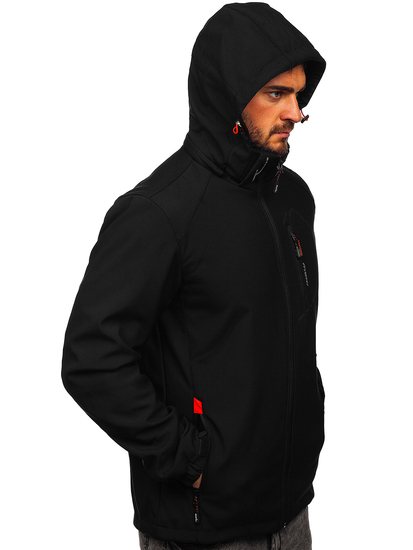 Giacca softshell mezza stagione da uomo nero-arancione Bolf WX088A