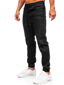 Uomo Pantaloni in jeans jogger Nero Bolf 8160