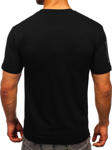 T-shirt con applicazioni da uomo nera Bolf 192378