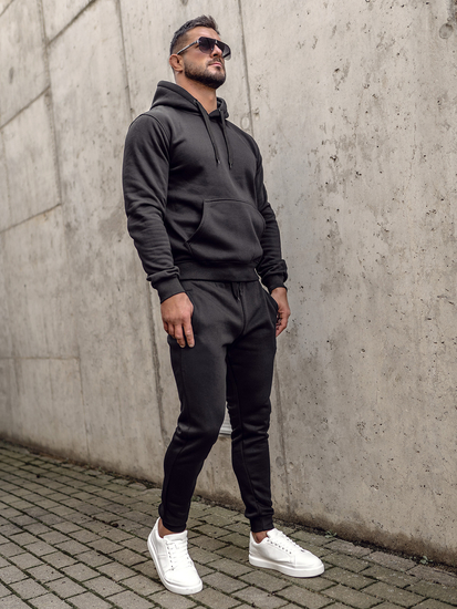 Tuta intera con cappuccio da uomo nera Bolf C10381