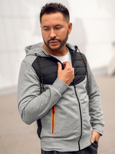 Giacca mezza stagione da uomo grigia Bolf KS2149