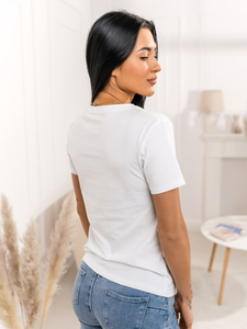 Donna T-shirt stampata Bianco Bolf 95T2510