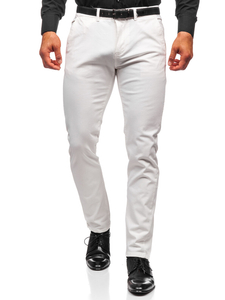 Pantaloni chino da uomo bianchi Bolf 1143