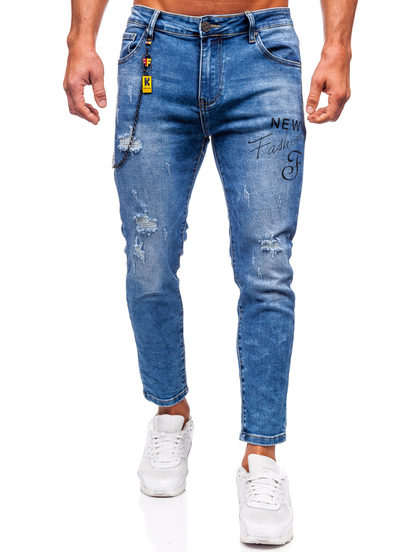 Uomo Pantaloni in jeans slim fit Blu scuro Bolf TF251