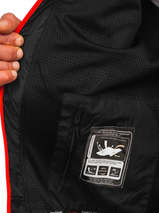 Giacca softshell da uomo nero-rossa Bolf WX086A