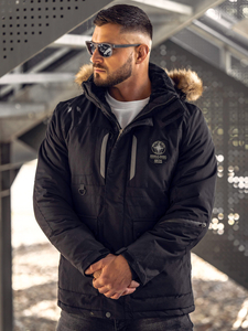 Giubbotto invernale da uomo nero Bolf 1827A