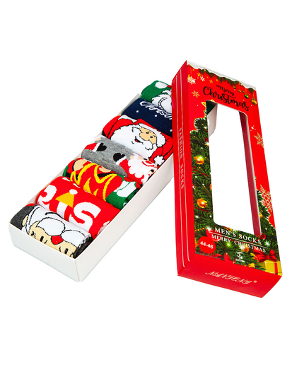 Calze di Natale da uomo multicolore-2 Bolf M898-7P-1 7 PACK